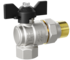 LD Pride. Brass angle ball valve | Female/Straight union DN 15 PN 40 | T-handle