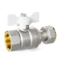 LD Pride. Brass ball valve | Female/Coupling nut DN 20 PN 40 | T-handle (White) - to order